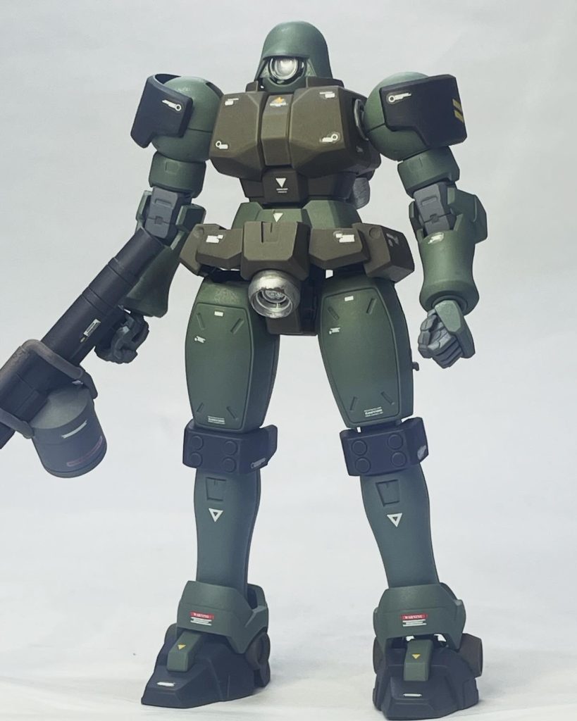 HG リーオーNPDを地上戦カラーに全塗装。元のリーオーのスタンダードカラーに戻らないように差別化を意識しながら塗装しました。