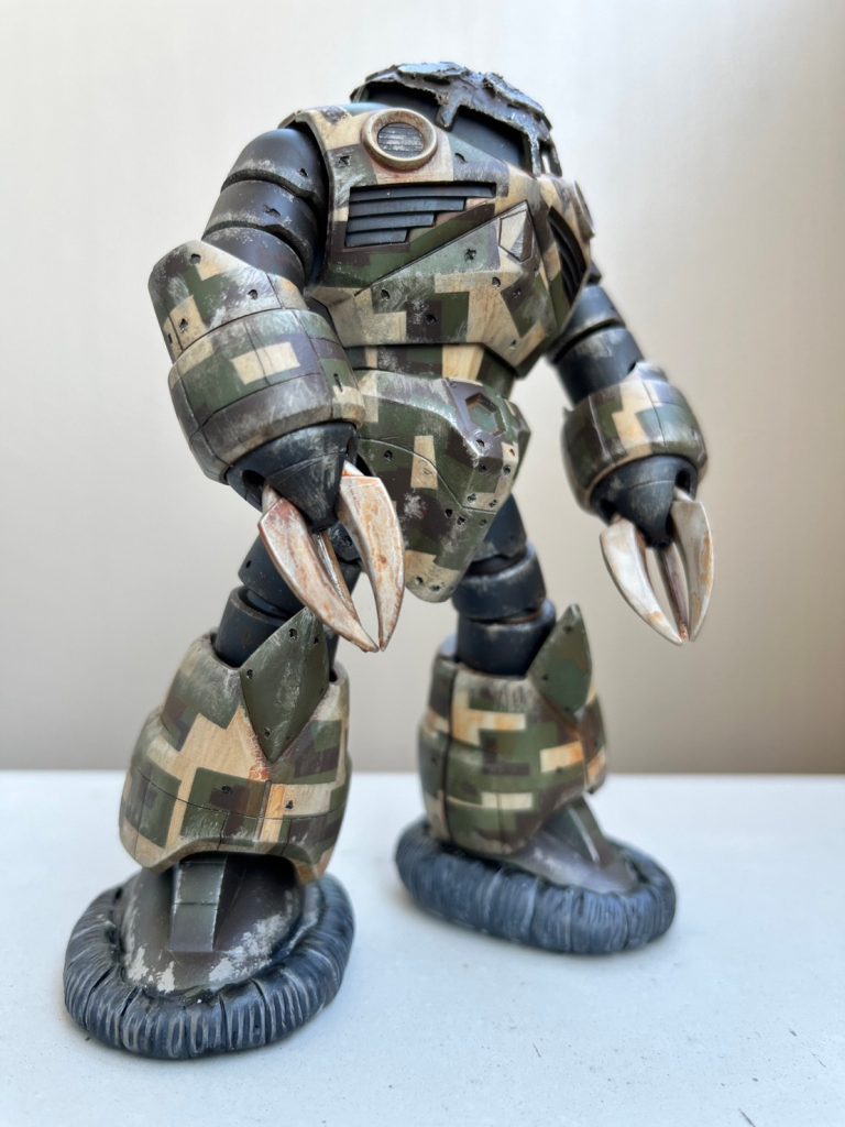 ドライブラシに サビ表現  ホバーのシワの間に若干土汚れが残るように汚しましたまぁこんなもんでしょ