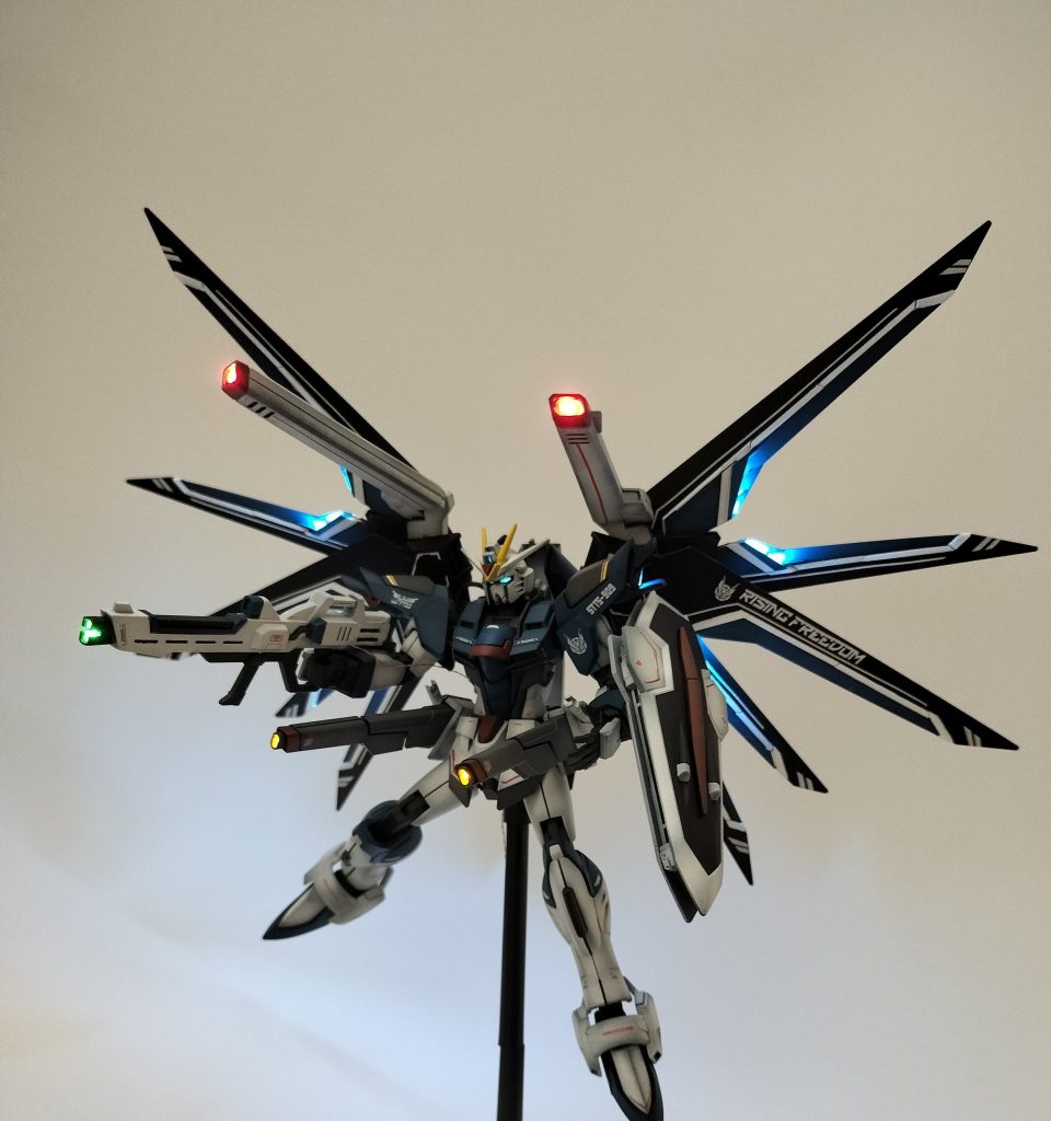 フルバースト！！赤・緑・黄色とアニメの色を取り入れました青い羽の色と被らないのが良かったですね