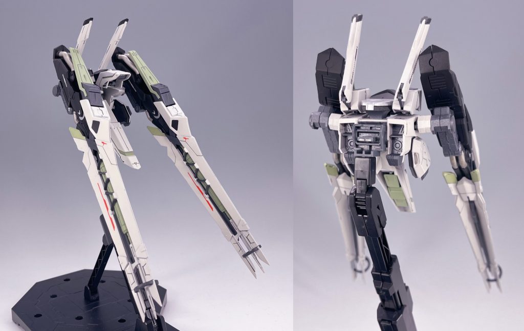 バックパック 実質今回の目玉ストライカー・オオヅツ(大筒=大砲) ライジンストライカーベースにビーム砲をいい感じに配置して上部にレールガン、下部にスラスターを追加