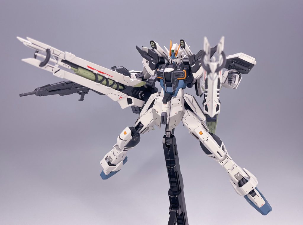 大出力ビームモード定番ポージング ブラストインパルスよろしくビーム砲を脇から前に出すポーズが取れるようにバックパックを構成してます今回のお気に入りカット