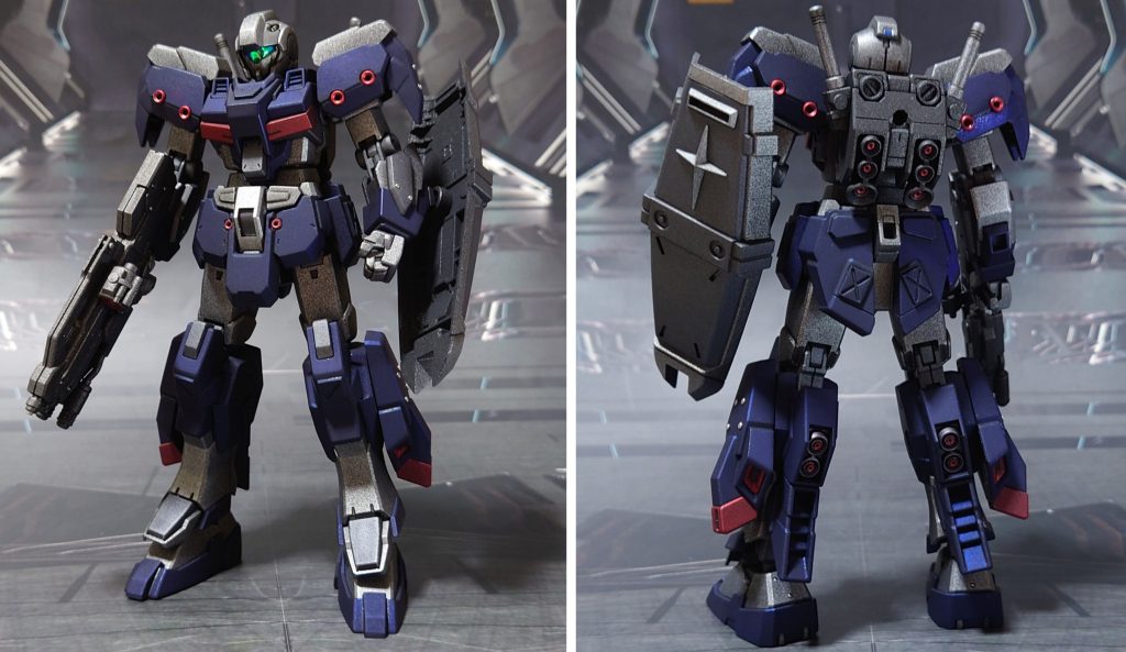 ジーライン・スタンダードアーマー、前後ろ。各アーマー裏にもディティールアップパーツを貼り込んでいますが、わざわざ見ようとしないと、ほぼ見えない部分になります。