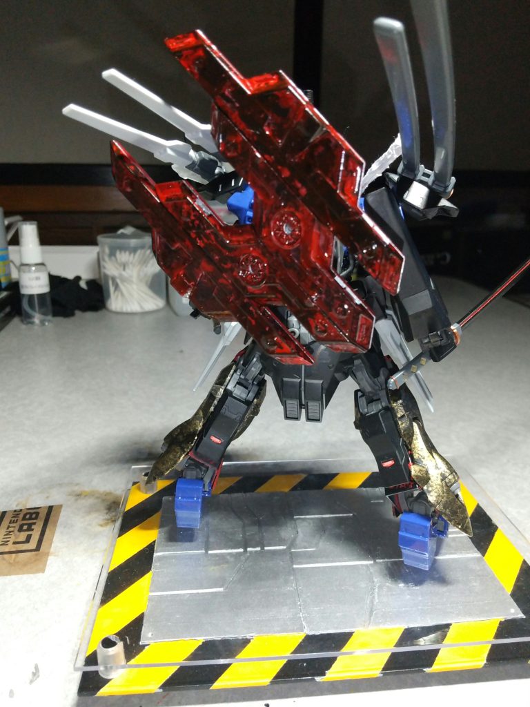 リアビューサイコプレートは少なくして高機動的なそれにして、血をイメージに塗装しました