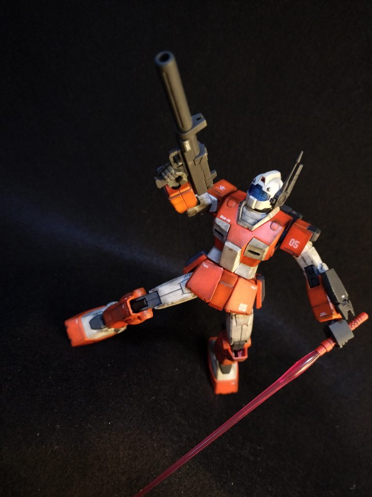 没カット。ビームサーベルを光らせないと目立たないですね。最後までご覧いただきありがとうございました。