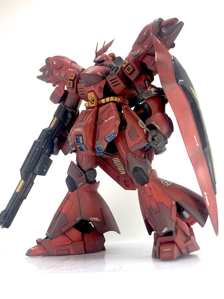 ガンスタ投稿50作品目、HGサザビー完成–9枚目/制作者:レン@筆塗り部分塗装