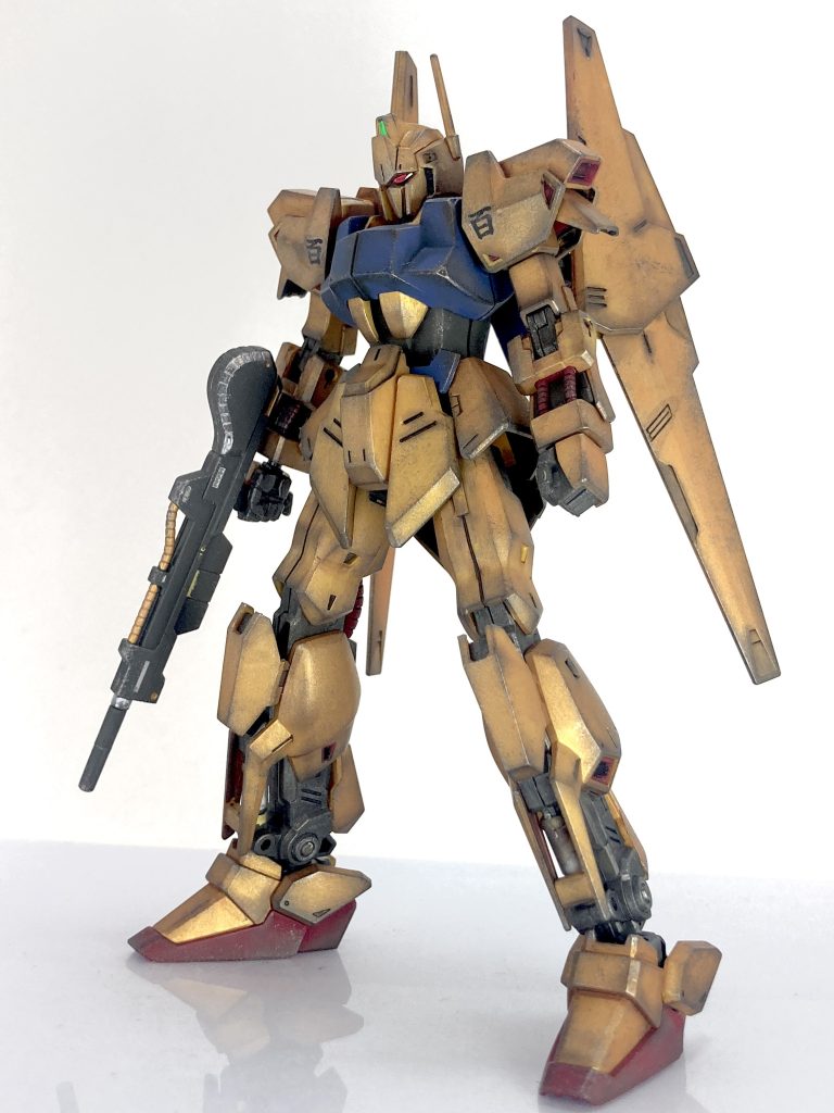 HGUC百式、お気楽汚しで完成！–7枚目/制作者：レン@筆塗り部分塗装