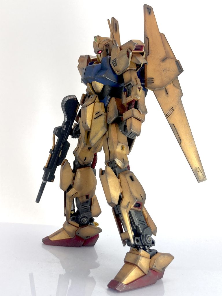 HGUC百式、お気楽汚しで完成！–8枚目/制作者：レン@筆塗り部分塗装