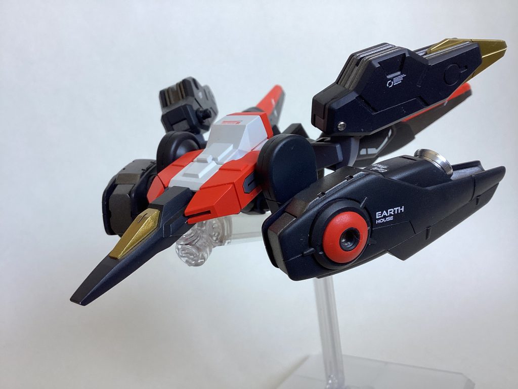 前述の通りギャラクシーファイターにバックパックとフライトユニットをのっけた物になります、ド直球にエアリアルブースターと呼んでます（