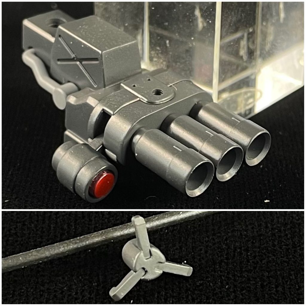 ◎HGUCグフカスタム 制作内容⚪︎胴体・アンテナはシャープに加工・モノアイは市販品に変更・胴体パイプの曲がり箇所にある隙間は 接着パテで埋め。・後頭部に サブカメラを 彫り込みで作成。・胸の左右ブロックを プラ材でボリュームアップ・前回記事の脚の位置変更に合わせて 腰回りの外装を大型化・リアアーマーの凹x2は ラッチ扱いで彫ってます。・後頭部のシマシマディテールが好みではないので、バックパックを上に伸ばして あまり見えないように。・バーニアはシャープに加工⚪︎腕・肩アーマーの合わせ目処・肩の合わせ目処理・肩アーマーの裏側のダボをカット。・スパイクのシャープ化⚪︎脚・股関節軸を加工し、脚を上＆前に 位置変更・膝関節の後ハメ加工・フレアの合わせ目処理・足裏のバーニアはくり抜いて 市販品に変更⚪︎他・キットの三連ガドリングの銃口が一体の為、三分割。・ガドリングシールドと 三連ガドリング銃口を、それぞれシャープに加工・サーベル刃と ガドリングベルトは 塗装ハゲ防止の為 成形色を選択し クリアで保護