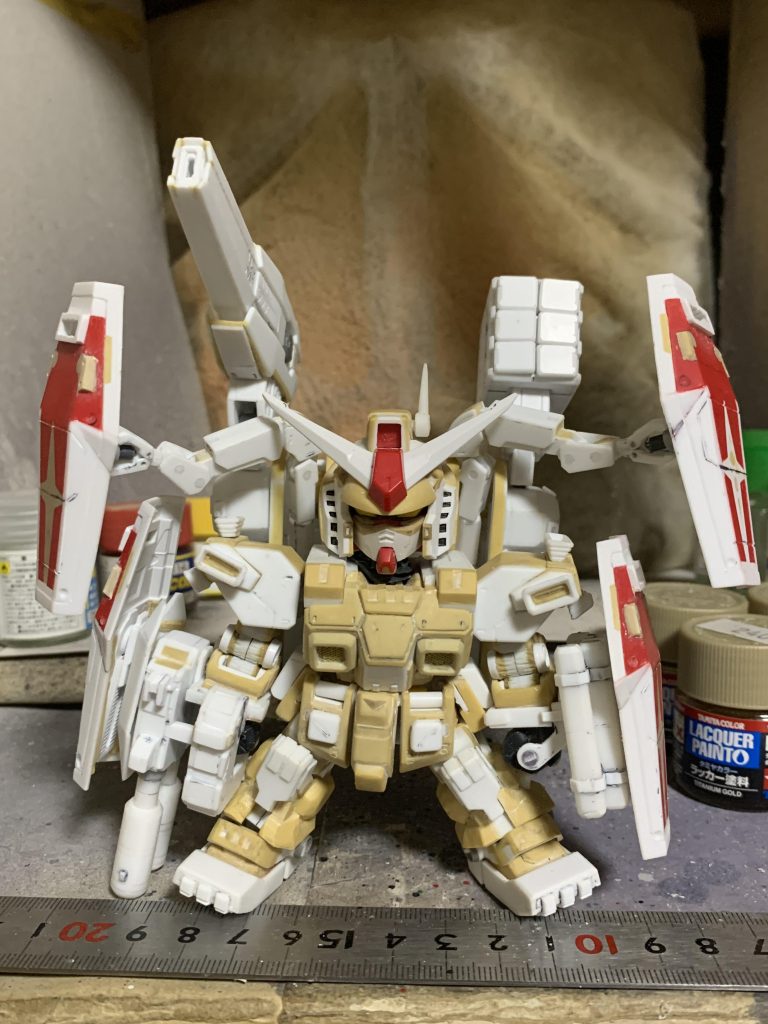 パーツの合いをチェックしながら造形してた時の図。