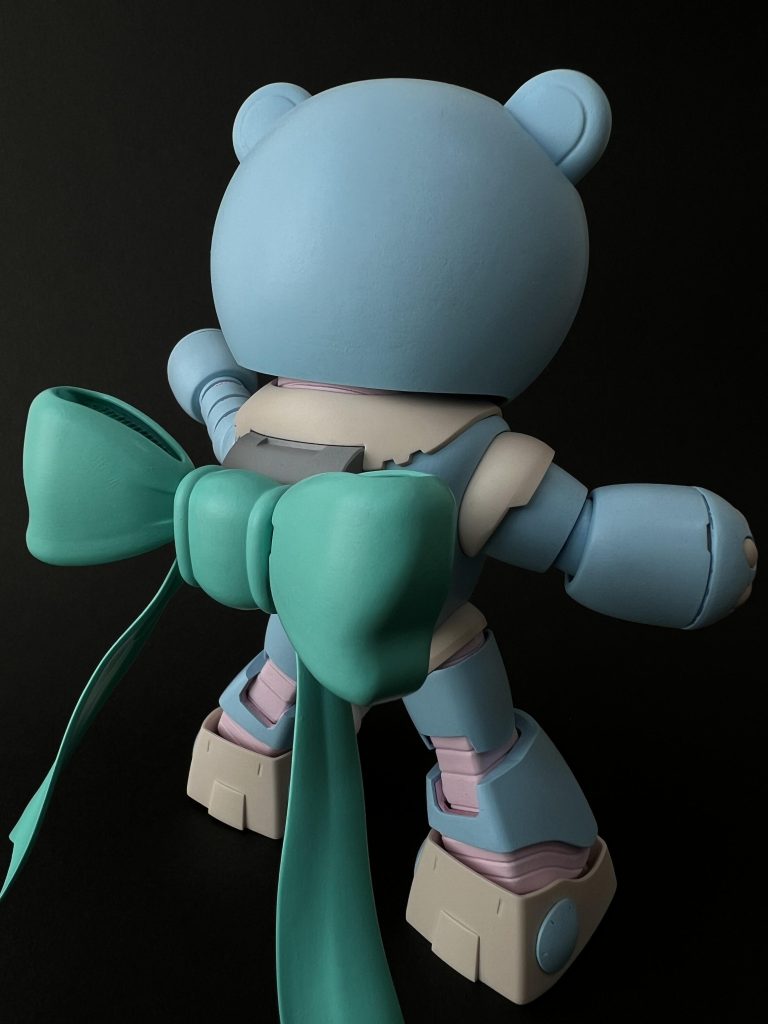 #塗装AQUEOUS水性ホビーカラー（ホワイト＋スカイブルー、ホワイト＋エメラルドグリーン、ホワイト＋ピンク、ホワイト＋ニュートラルグレー）#スミ入れTAMIYA スミ入れ塗料（ブラウン）#トップコート水性プレミアムトップコート（つや消し）