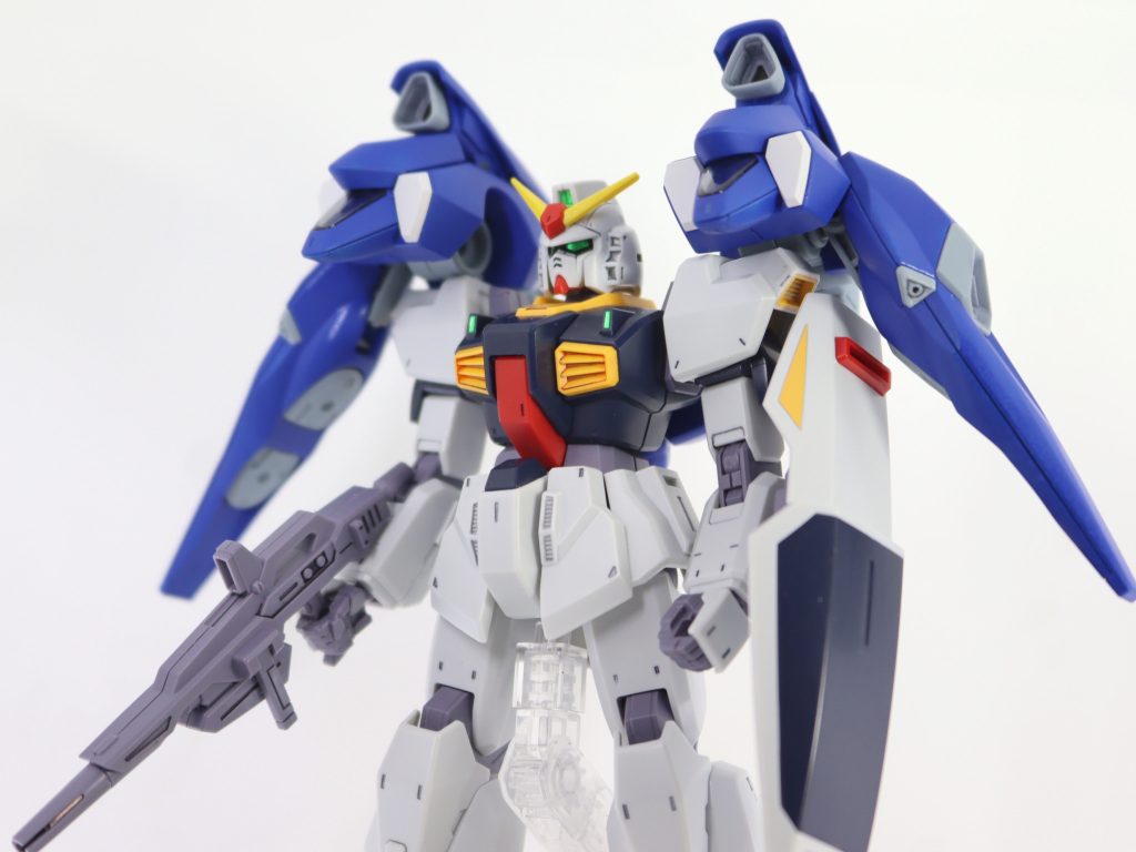 塗装作品 No.24　スーパーガンダム（ブラストブースター）HGUC 1/144 ガンダムMk-II　HG ガンダムファラクト『機動戦士Zガンダム＆水星の魔女 』–4枚目/制作者：茶雪bravely