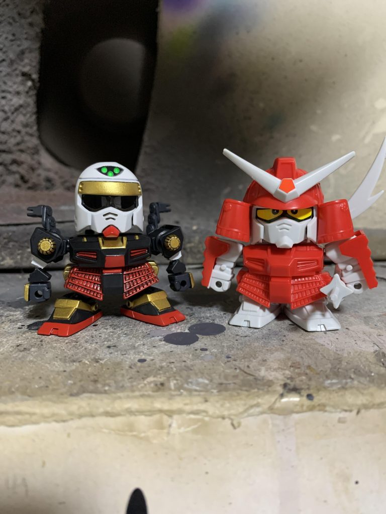 無改造のBB戦士武者ガンダムと。