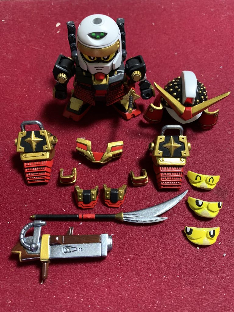 塗装後のパーツ目玉は差替え可能です。でも、頭を分解して内側からの交換になるので、自分でもめんどくさくて交換してません(笑)