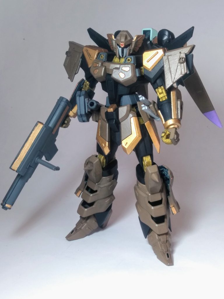 以前｢制作途中の投稿｣に、この子の｢簡単フィニッシュ｣を投稿致しました😤その時＂共フォロ＂の『れいいちさん』より『機甲界ガリアンのスカーツに見える』との、御言葉を賜りました😊