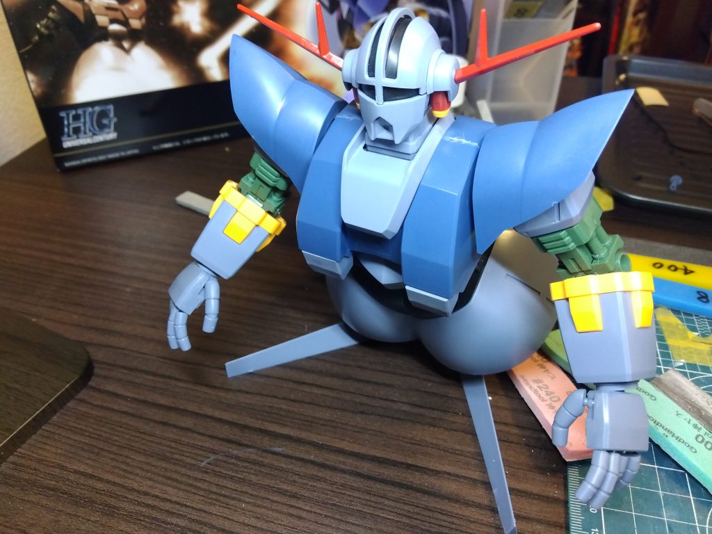 最後に塗装前！　ジオングは初めて作りましたが格好良いです！