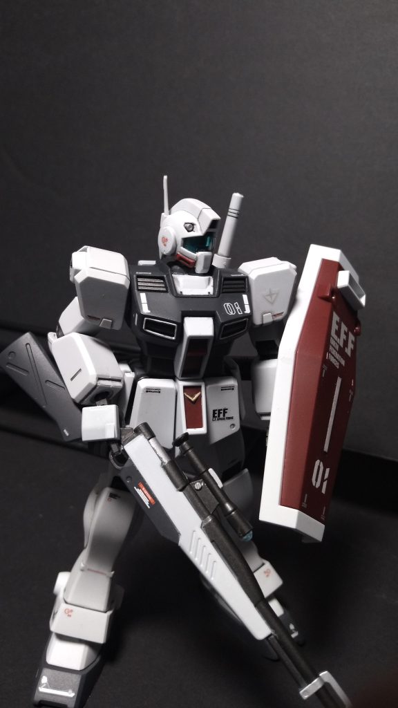 前回シルヴァ・バレトの作成の際に発見したジムK9用(ジムスナⅡ)のライフルを持たせてみました。