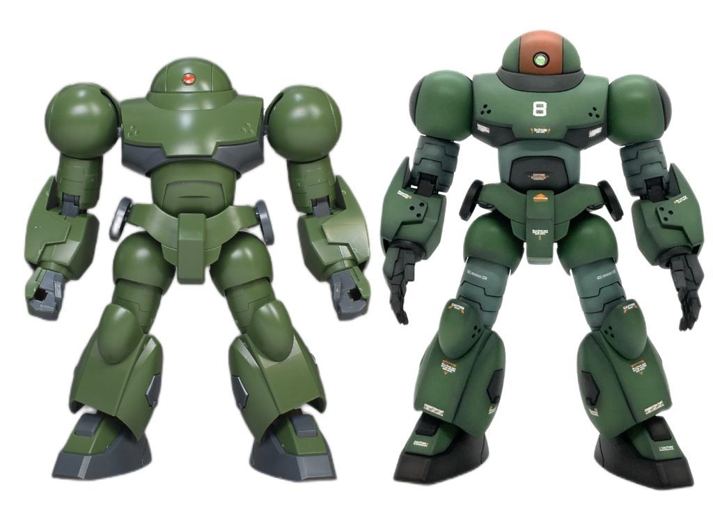 素組みとの比較。比べても分からない程度に… 地味にあちこちイジってあります😌