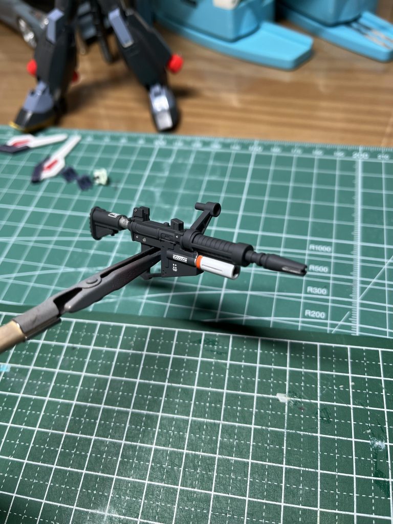 お気に入りポイント②ザクマシンガンもっときれいに塗れれば良かったんですが、もうすこし修正すればよかったかな