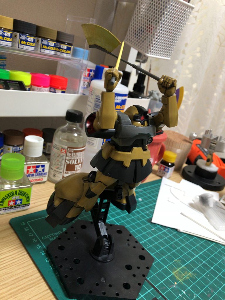 最近はマイルドリターダーを使用して筆塗り全塗装するのがマイブームです。設定を考えながら色を変更したり、皆さんの作品を見て参考にしたりするのが楽しいです。