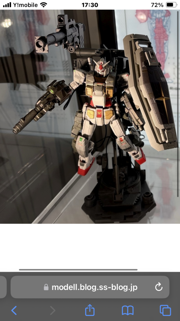 これがラボに展示されていたガンダム高機動型試作1号機ですもともとはゲーム ギレンの野望に登場する機体なんですよね私はプレイしたことがないので全く知らなかったのですがσ(^_^;)