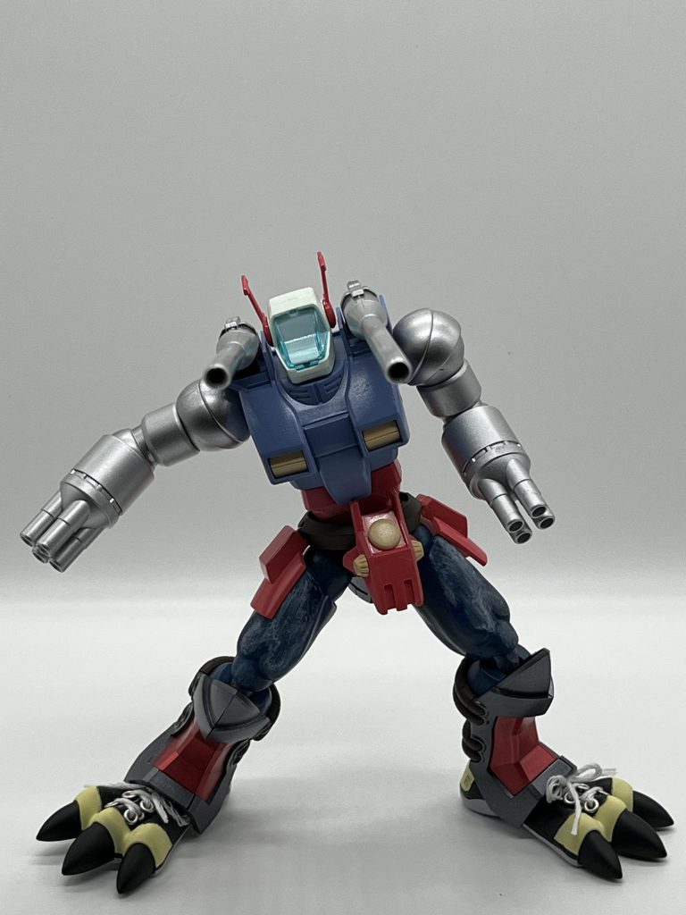 腰に稼働軸を追加しています。