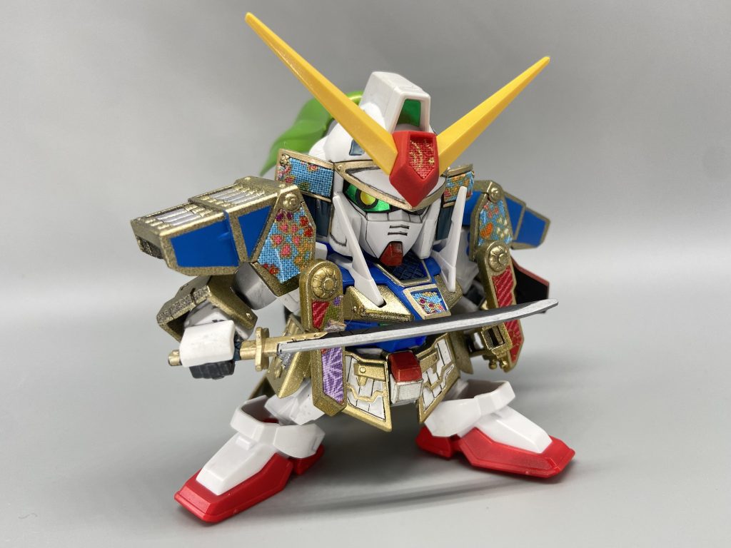 擬似武者頑駄無モード✨72代目武者頑駄無　という設定だったので武者頑駄無っぽいビジュアルのは作っておきたかった！シルエットで寄せながら色と意匠でいい感じに外せたのではないかと思っております！