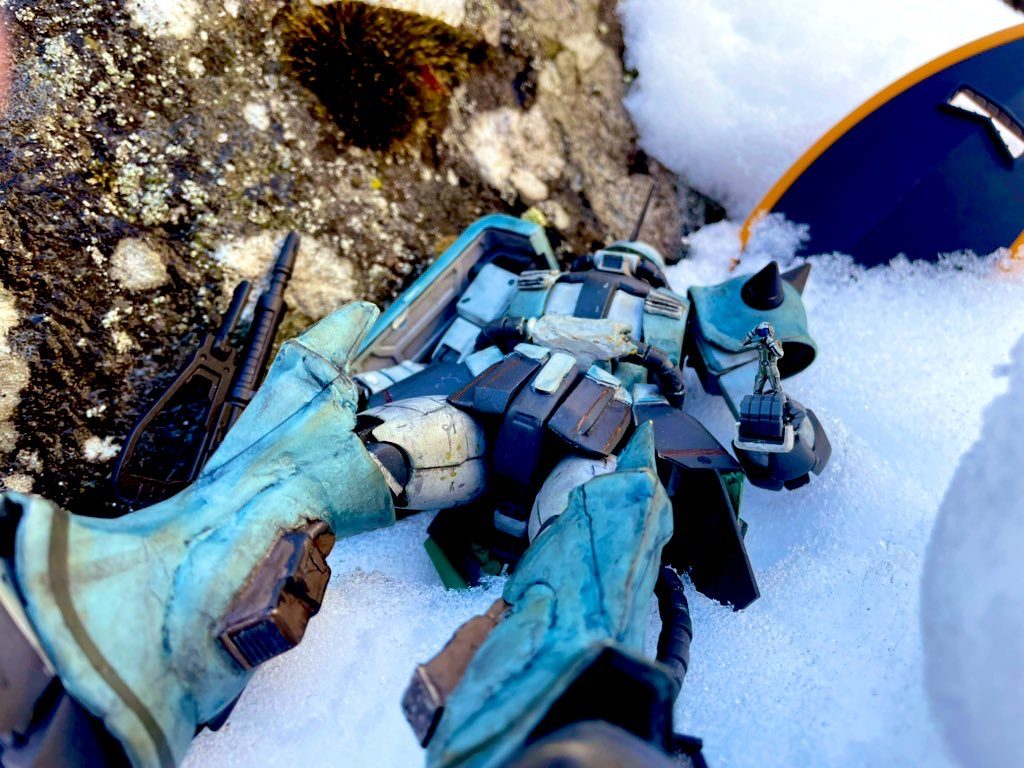 雪掻き中に撮りました。