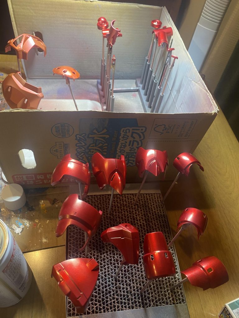 外装はメタリックで全塗装しました。