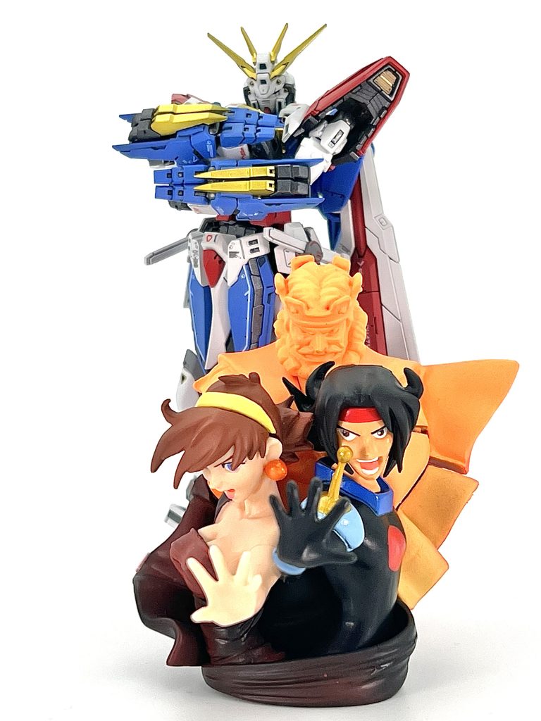 ゴットガンダムでした。せっかくの武闘伝の機体なのでガシガシ動けさせたいのだが、さすがにこれ以上やると塗装が剥がれのでやめておきました。マックスターとローズは積みプラ中。いつかやる気あったらやります。ではまた。