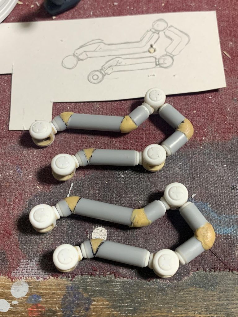 アームも自作です。