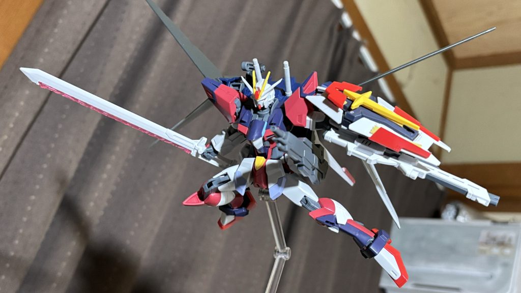 未塗装仮組み写真。インパルスそのままのパーツはほぼ無いけれど、いい感じかも！