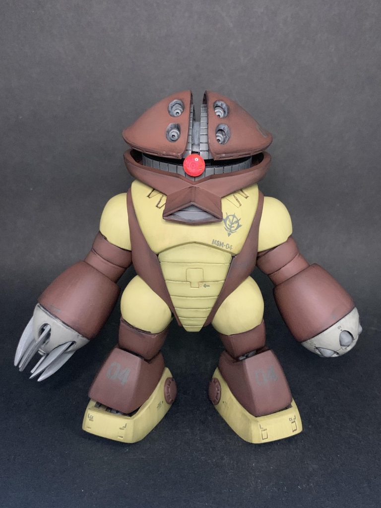 GジェネBB戦士・旧1/144のアッガイパーツ、ハイモックのパーツ、BBマスターガンダムのパーツ、自作パーツで構成されています。