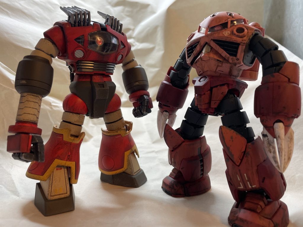 俗にいう水泳部で。RGズゴックのアレンジも好きですが、HGUCのようなプレーンな感じの方が一年戦争感があって好きです。