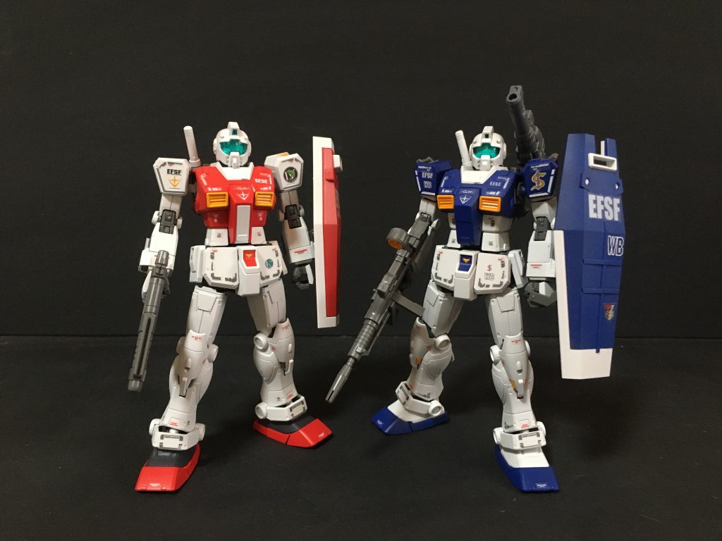 オリジン版ジムのツーショットスレッガー専用機 https://gumpla.jp/hg/1850239連邦カラー機(不死身の第4小隊機)https://gumpla.jp/hg/1670121ご覧いただきありがとうございました。気に入っていただけたら いいね!👍をよろしくお願いいたします。