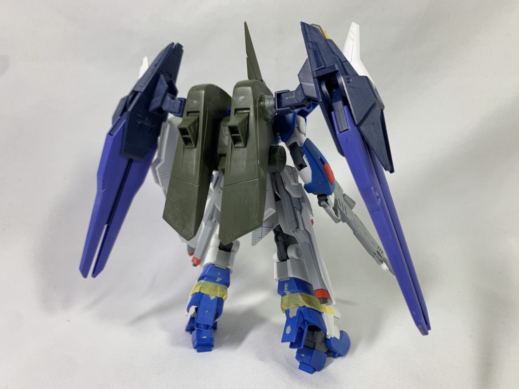 背面のミキシング。バックパックはほぼコレクションシリーズのゲイツにアメイジングストライクフリーダムのドラグーンを取り付けただけです。