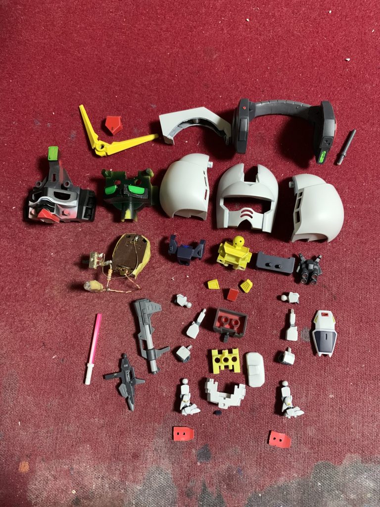 マクツくんの塗装後パーツ全図