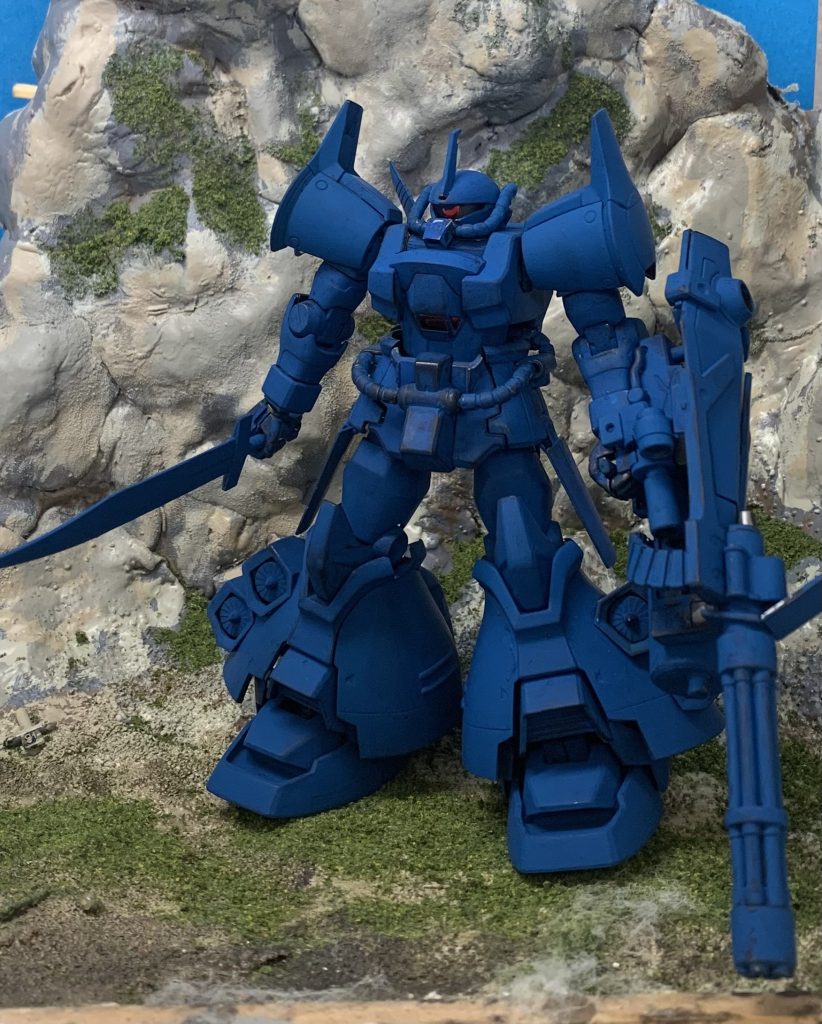 これが下地の青一色の奴、このナイトブルーがカッコよくキマりすぎて他の色いらなくねってなったのですが、ムラムラ遊びがしたくてしたくてたまらなくてやってしまいました。