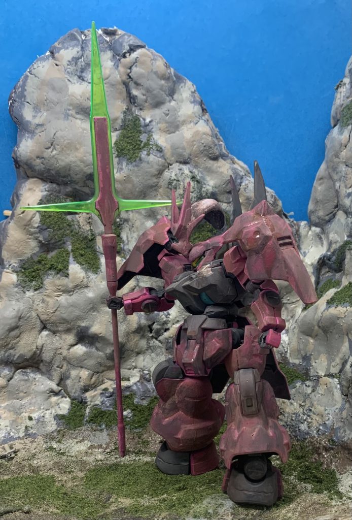 茶色や黒系のカラーでウォッシングして、最後にシルバーでハゲやインパクトを入れて1番最初の写真に戻します