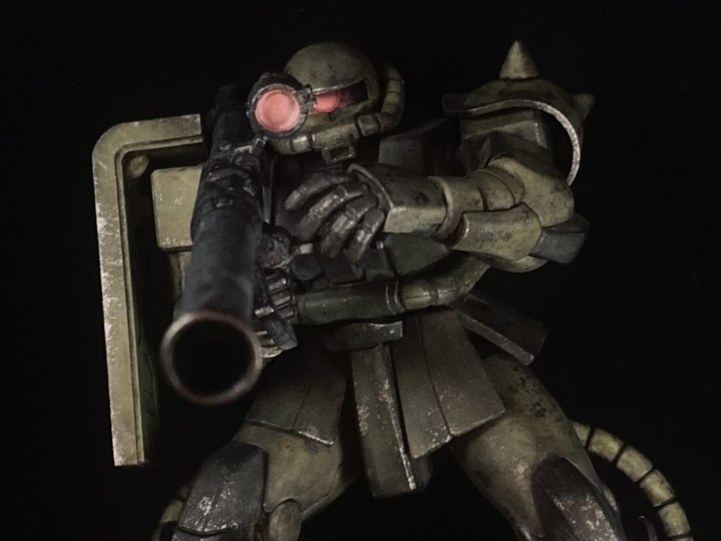 HGザクII ウェザリングと部分塗装による成形色仕上げ–3枚目/制作者：KIRAKUNI-GP