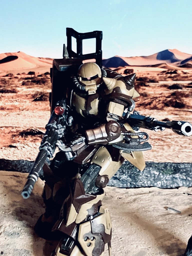 ウォルドー！さんは、キットまんまです。塗装は迷彩含めて、全て筆塗りです。デカール貼ってない？！あ、！これから、デカール使うか、ペン書きするかー！