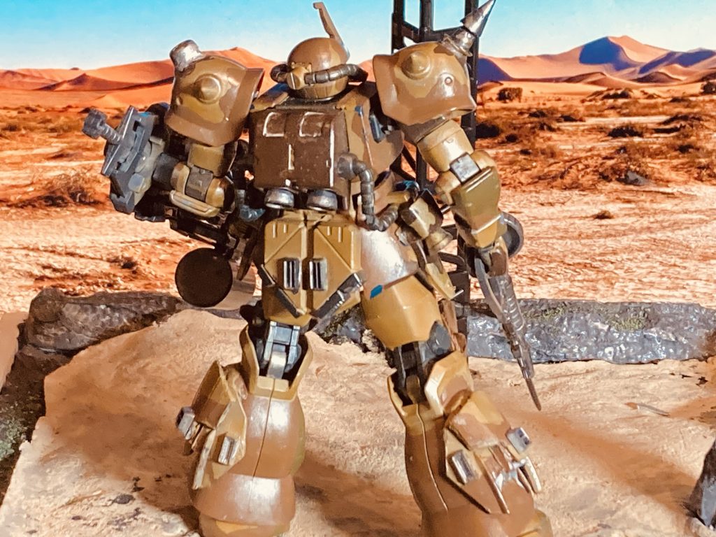 エグバ　グフカスタムのバックショット。まあ、こんな感じでー‥💦