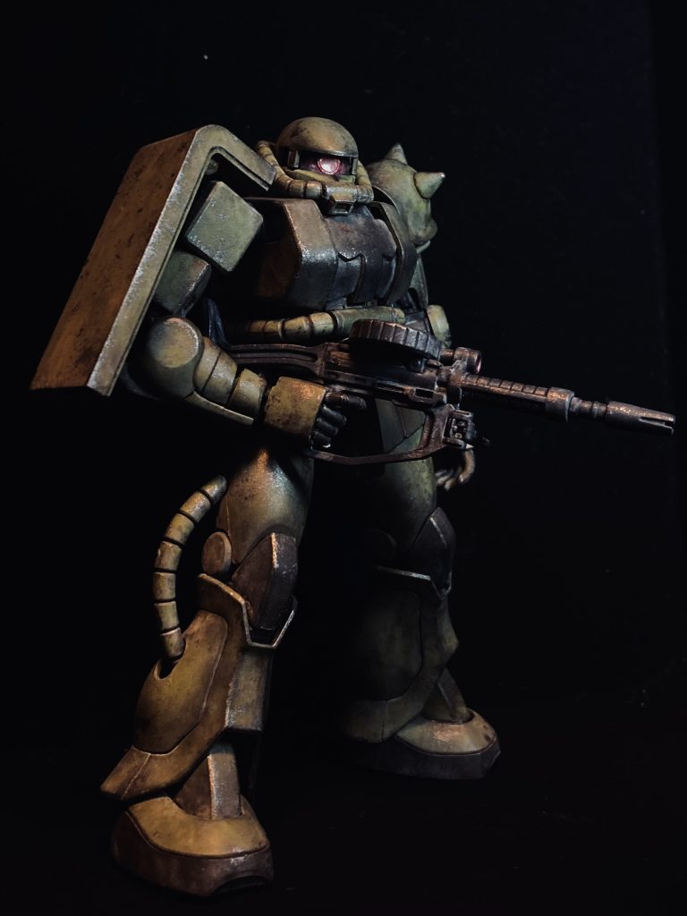 HGザクII ウェザリングと部分塗装による成形色仕上げ–2枚目/制作者：KIRAKUNI-GP