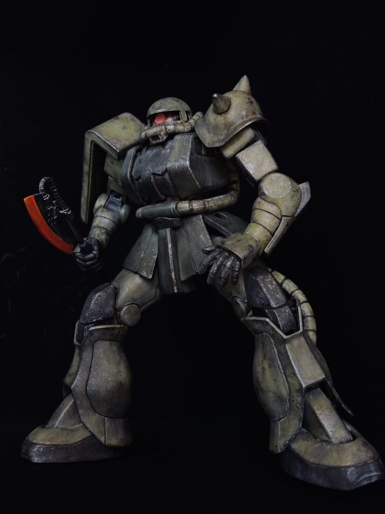 HGザクII ウェザリングと部分塗装による成形色仕上げ–4枚目/制作者：KIRAKUNI-GP