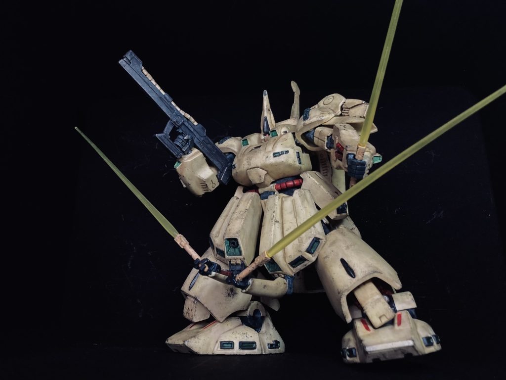 HGUCジ・オ　ウェザリング＋部分塗装の成形色仕上げ–5枚目/制作者：KIRAKUNI-GP