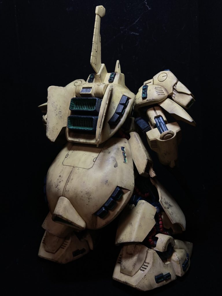 HGUCジ・オ　ウェザリング＋部分塗装の成形色仕上げ–3枚目/制作者：KIRAKUNI-GP