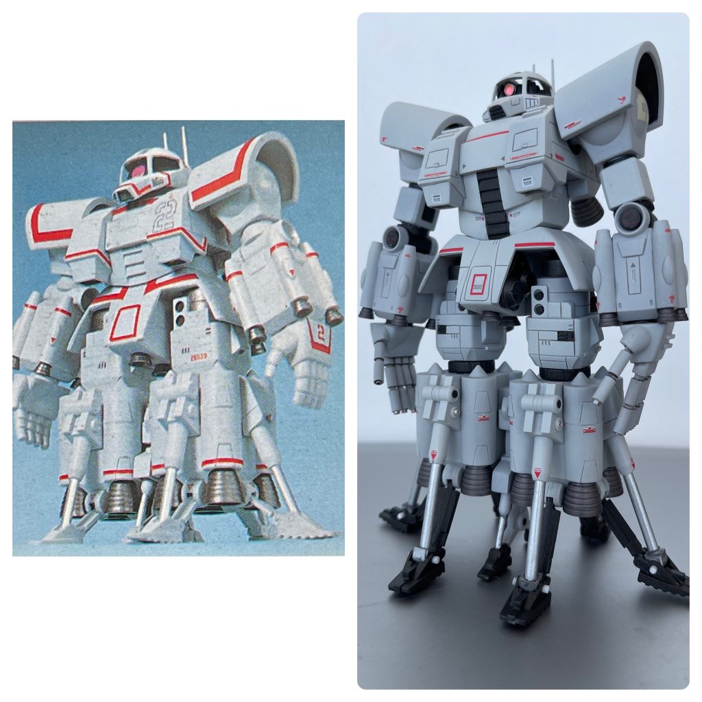 オリジナルキットとの比較画像です。少し背が伸びました。