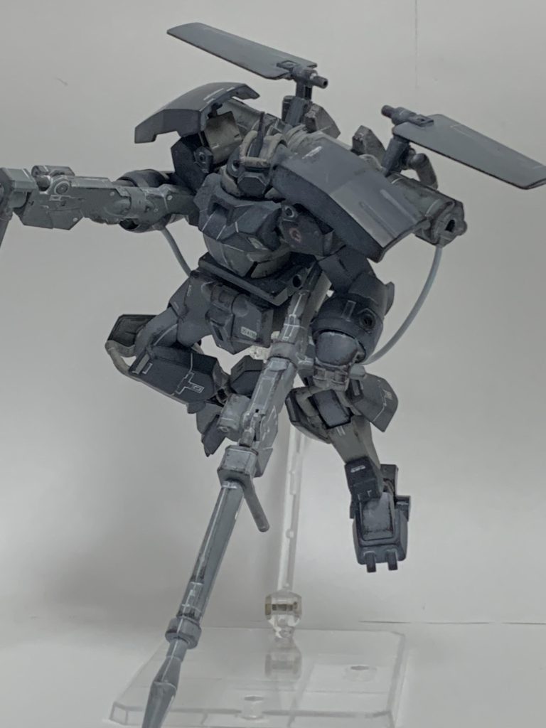 航空自衛隊使用チュチュ専用のパーツ二体分を使用した脚部ブースターと肩のバインダーがお気に入りです(^O^)