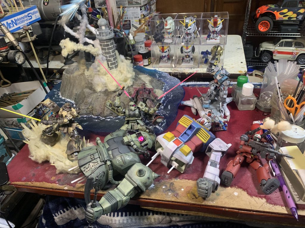 役者たちは簡単にバラせるように作ってたので5分くらいでバラせました。