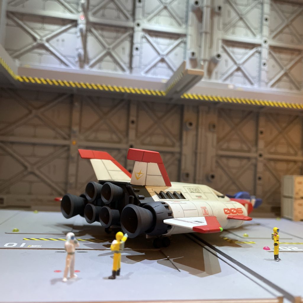 バックショット②コトブキヤのバーニアノズルに交換する事で迫力が増して良い感じになったと思っています。